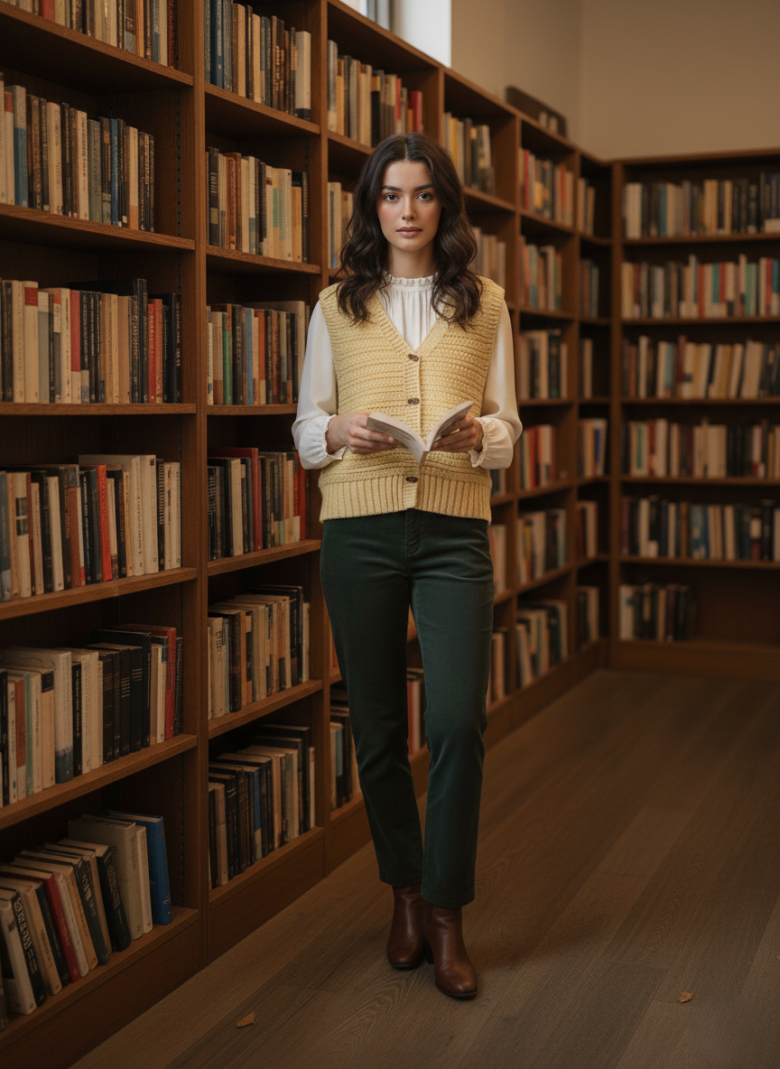 Women's sleeveless knitted cardigan with button closure, lightweight layering piece for casual chic style