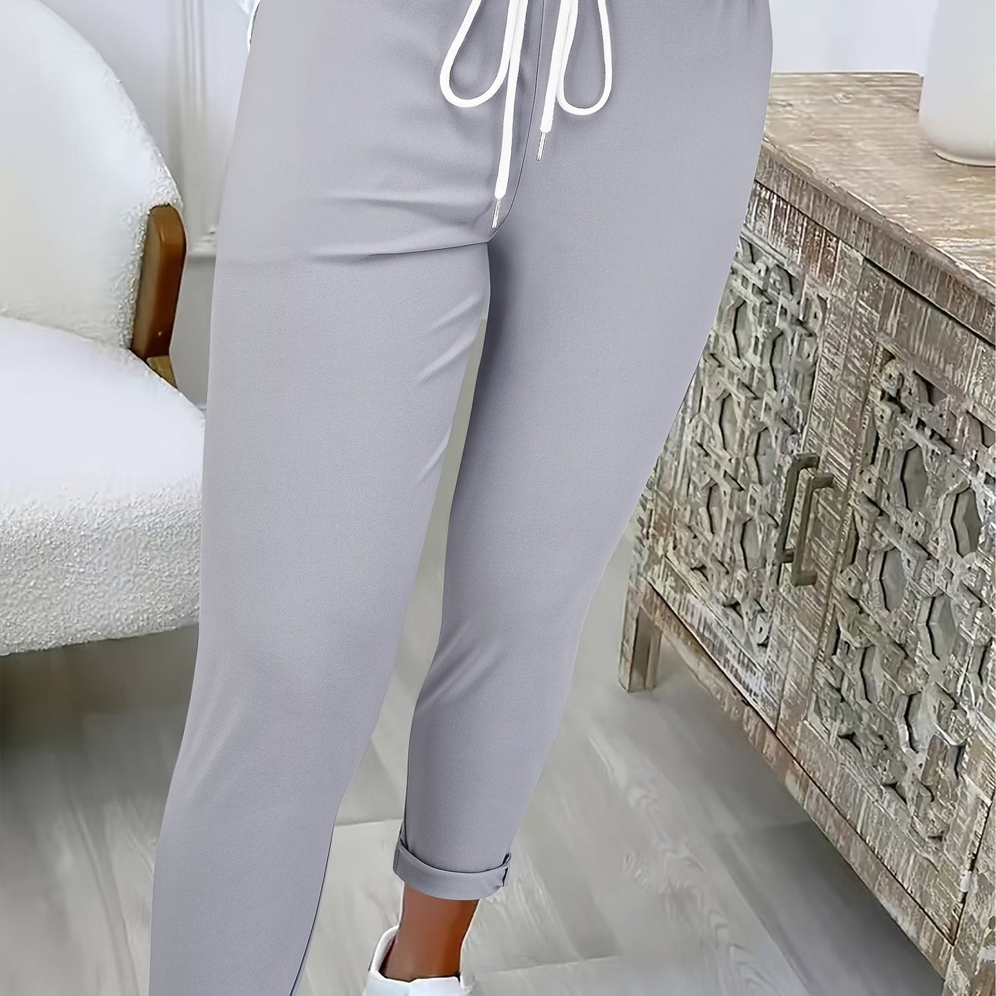 Women's relaxed fit joggers with adjustable drawstring waistband for all-day comfort and versatile wear