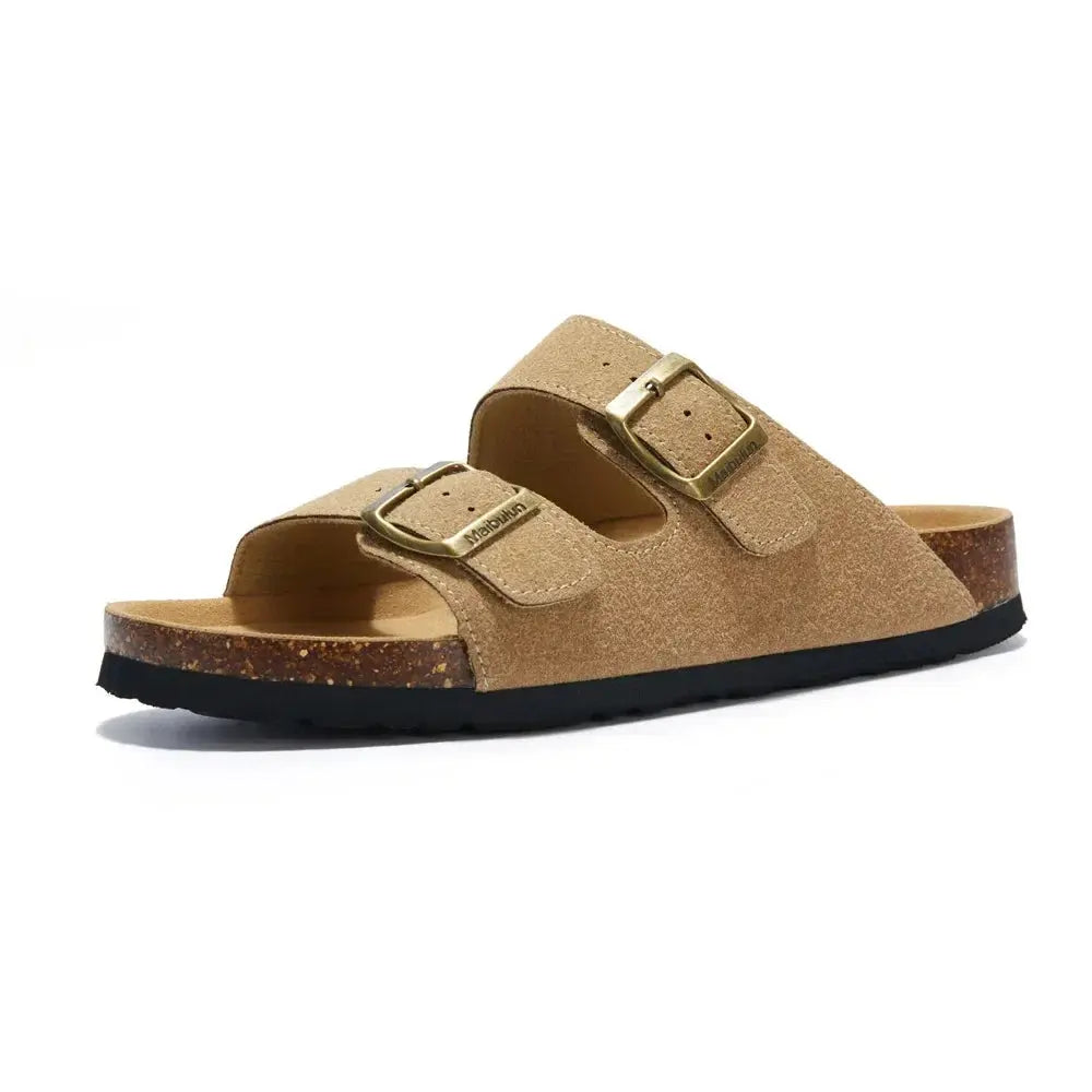 Women's lightweight cork footbed sandals with non-slip sole for indoor outdoor comfort wear