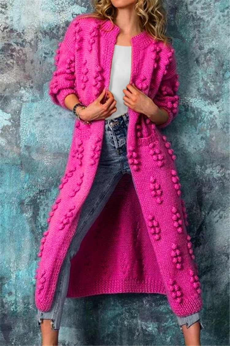 Women's open front textured knit cardigan cozy layering piece with sophisticated ribbed detail
