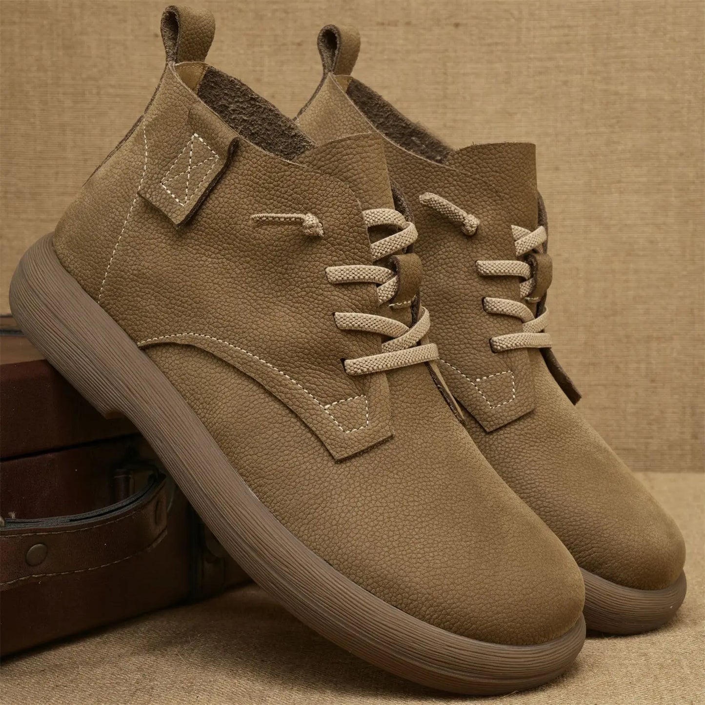 Arthur men's casual lace-up shoes neutral tone versatile everyday comfort slip-resistant sole