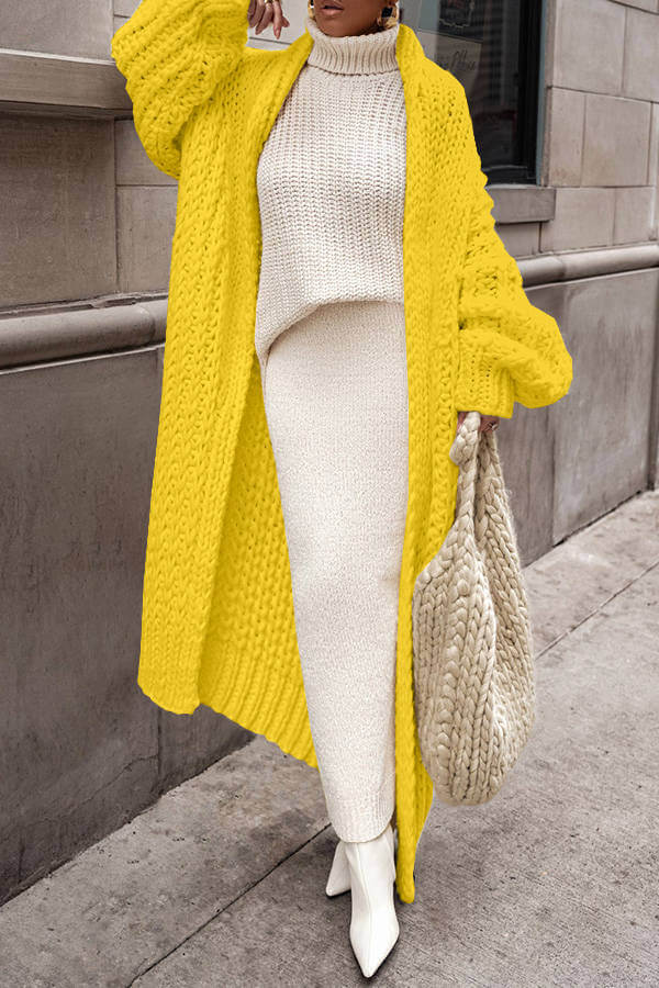 Women's burgundy chic winter knit set with open-front cardigan cozy layering matching coord