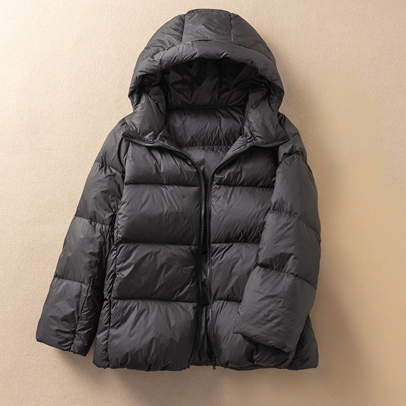 Quilted Hooded Relaxed Fit Puffer Jacket for Women – Cozy Casual Warmth