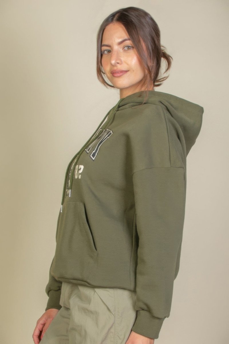 Unisex graphic hoodie with kangaroo pocket, drawstring, relaxed fit, cozy everyday essential