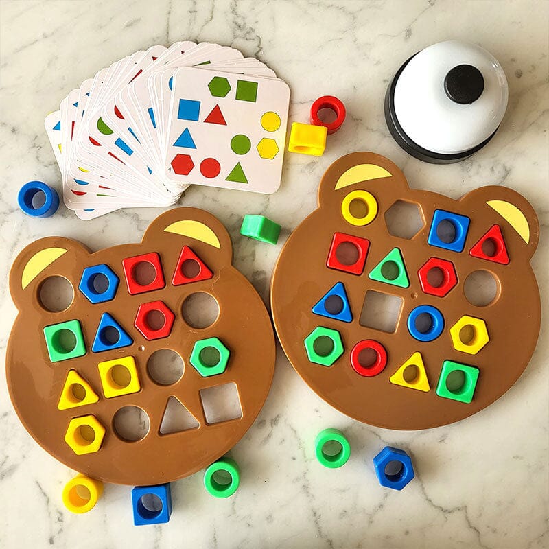 Kids plastic shape matching educational toy colorful cognitive brain boosting learning game