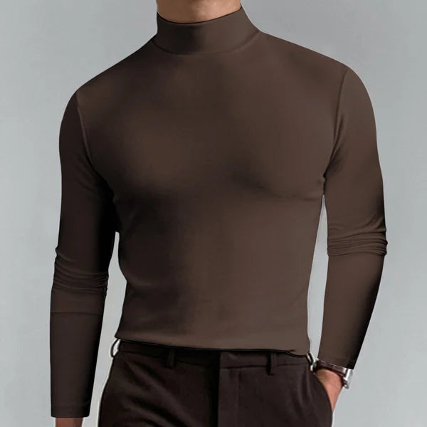 Women's slim-fit high-waisted long sleeve t-shirt flattering silhouette modern casual style