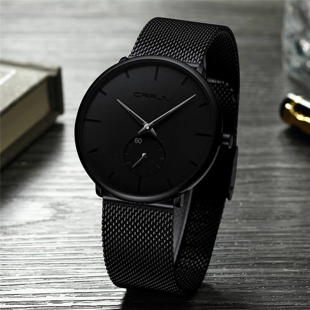 Minimalist men's watch clean dial slim silhouette timeless elegant everyday accessory for gentlemen