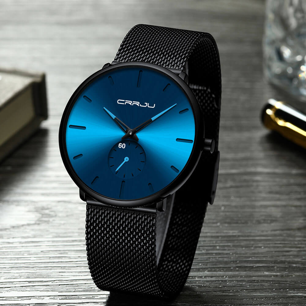 Minimalist men's watch clean dial slim silhouette timeless elegant design for fashion-forward gentlemen