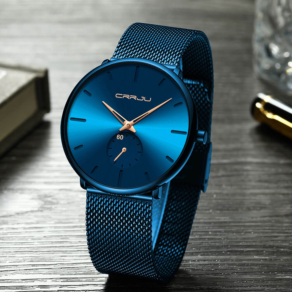 Minimalist men's watch clean dial slim silhouette timeless elegant everyday accessory for gentlemen