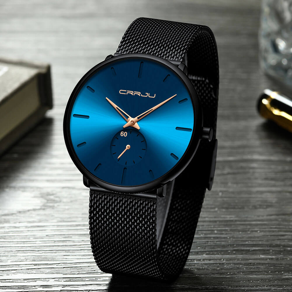 Minimalist men's watch clean dial slim silhouette timeless elegant everyday accessory for gentlemen