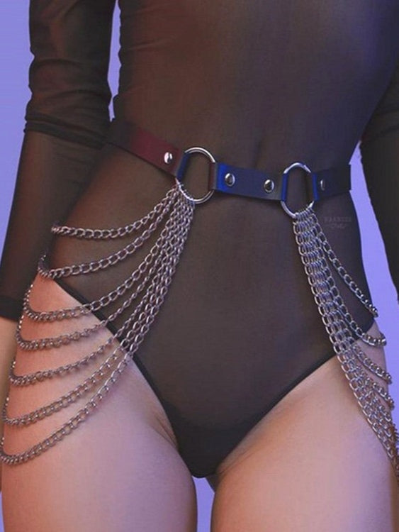 Multi-layered tassel chain exaggerated waist chain belt - Urbann-Vibe