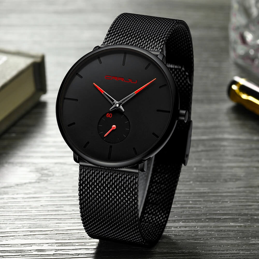 Minimalist men's watch clean dial slim silhouette timeless elegant everyday accessory for gentlemen