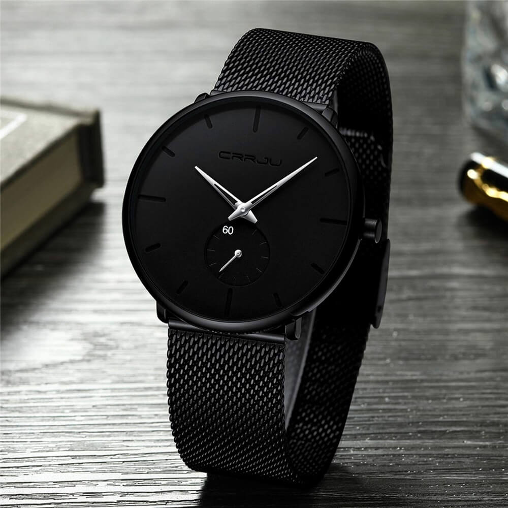 Minimalist men's watch clean dial sleek silhouette timeless elegant everyday accessory for gentlemen
