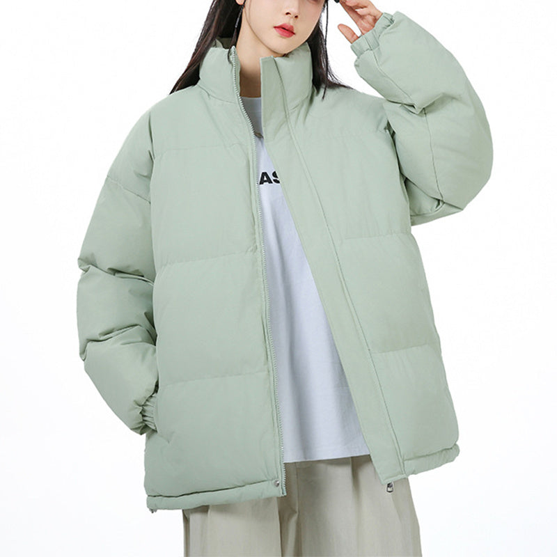 Unisex oversized winter jacket stand-up collar cozy warm streetwear cold days minimalist fit