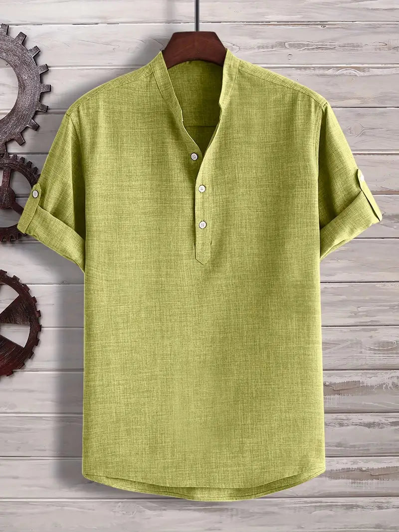 Men's Kevin casual crew neck t-shirt relaxed fit breathable fabric short sleeve everyday tee