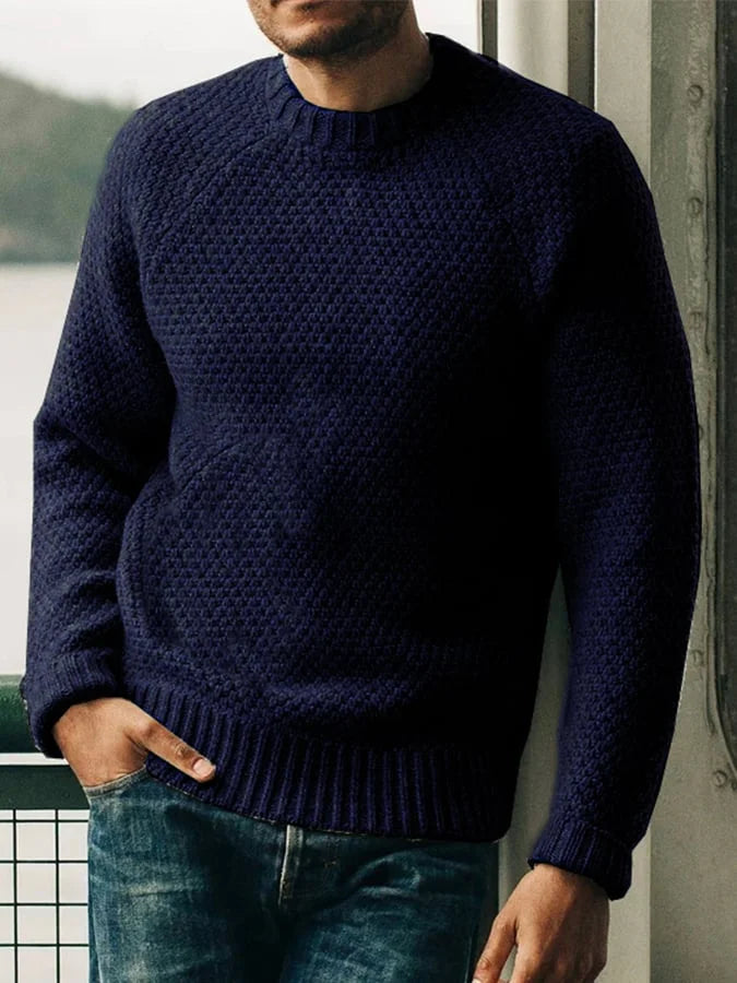 Arman men's Italian cotton sweater classic cut soft breathable everyday knitwear premium essential