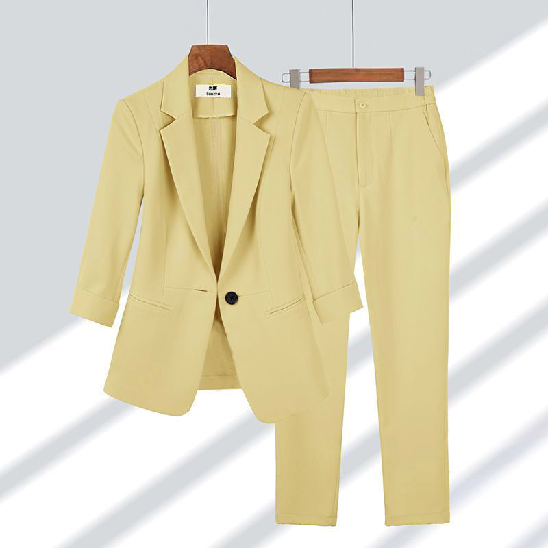 Women's tailored winter suit elegant polished silhouette breathable fabric professional style