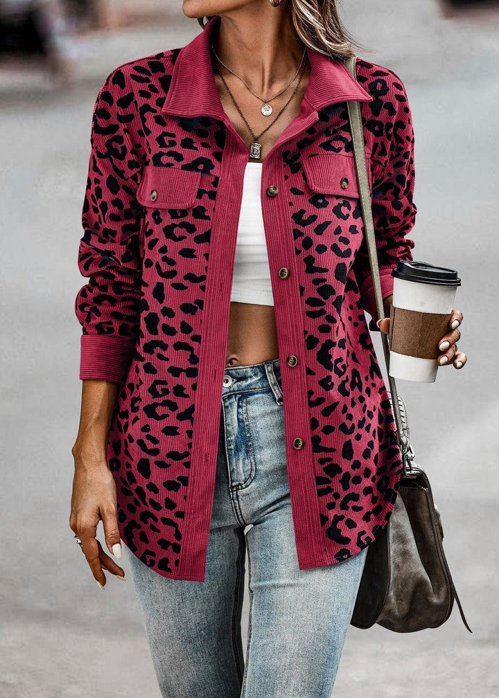 Women's Krystal leopard print jacket modern cut comfort fit bold animal pattern outerwear