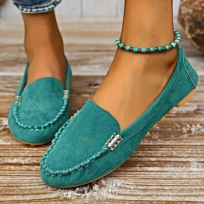 Penny | Women's Suede Slip On Loafers Flat Casual Shoes