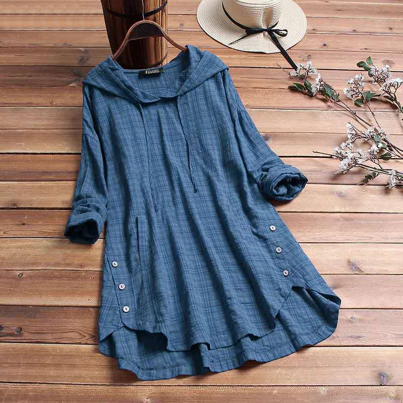Amara™ | Plaid Comfort Hoodie Dress
