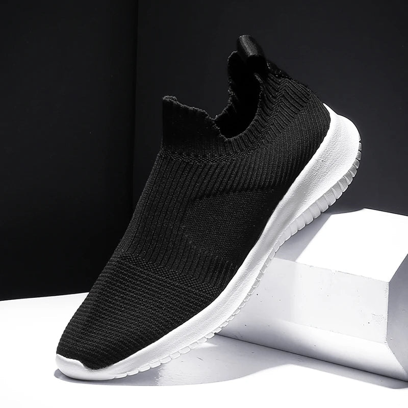 Aether lightweight slip-on knit sneakers breathable sock-style upper for all-day comfort