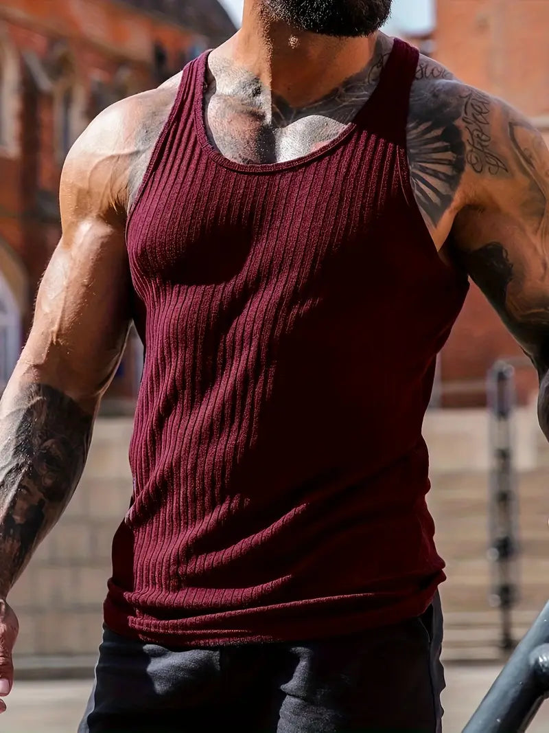 Men's breathable lightweight tank top relaxed fit versatile casual style for active wear daily comfort