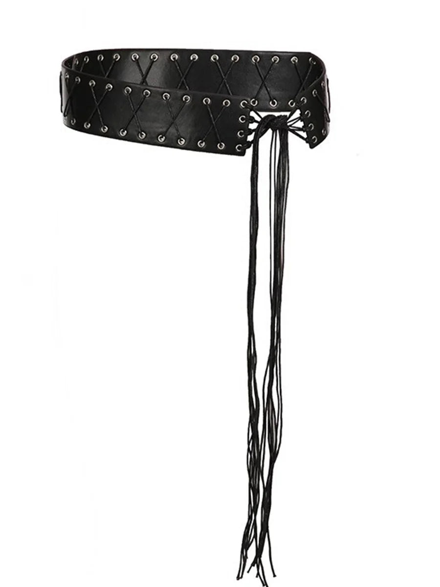 American Style Eyelet Strap PU Belt - Urbann-Vibe
