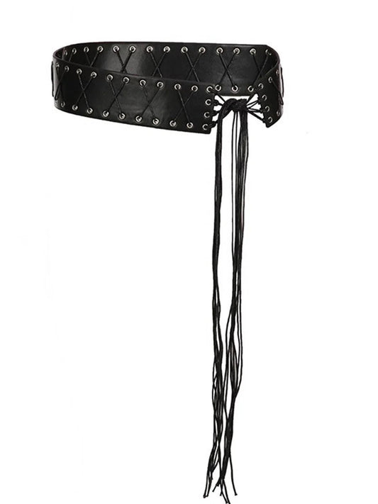 American Style Eyelet Strap PU Belt - Urbann-Vibe