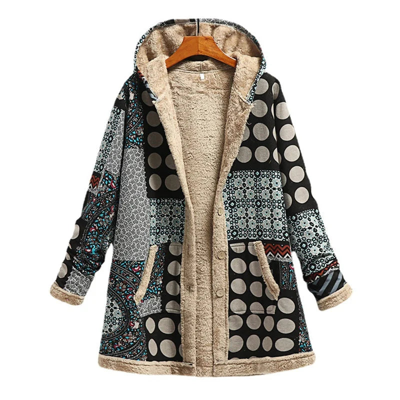 Vintage hooded jacket in relaxed fit with timeless silhouette and sustainable easy-care fabric