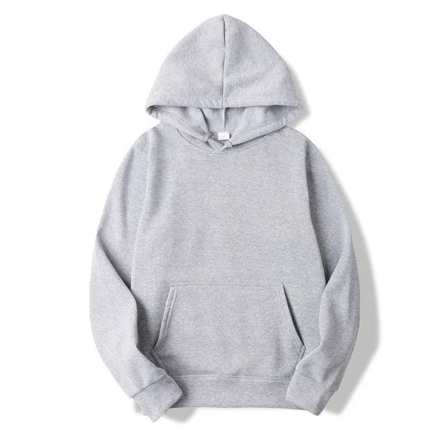 Women's solid color lightweight cotton hoodie breathable everyday minimalist pullover with kangaroo pocket