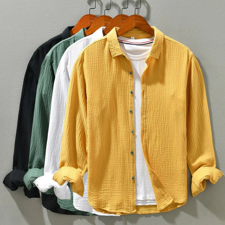 Harvey men's cotton shirt in versatile cut, breathable fabric, perfect for casual to semi-formal styling