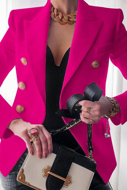 Women's lightweight cotton blend slim coat solid color long sleeves button-front versatile everyday layer