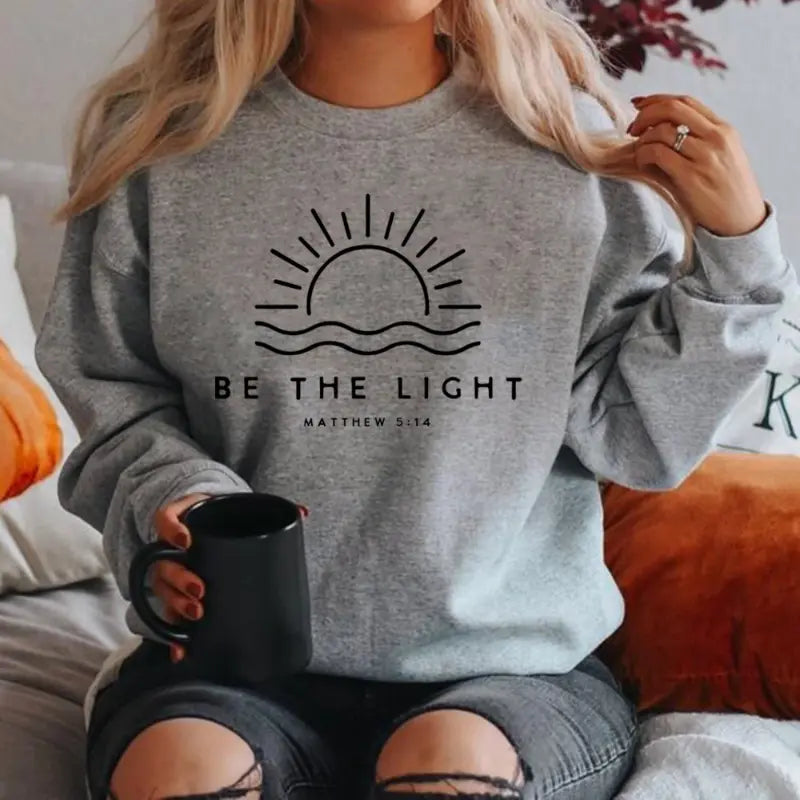 Women's Sophie cozy pullover sweatshirt soft premium fabric minimalist inspiring verse print elegant fit