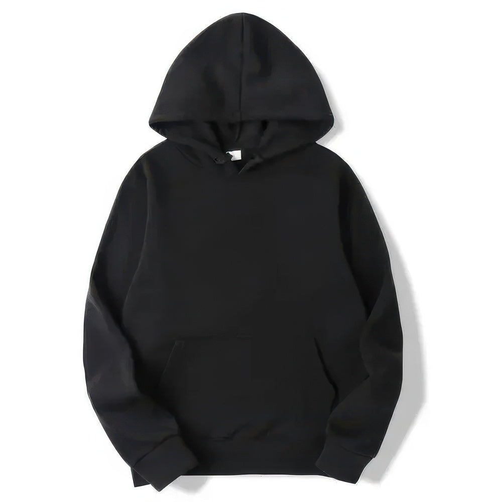 Ezra unisex basic hoodie in neutral tones, relaxed fit with drawstring hood for everyday wear