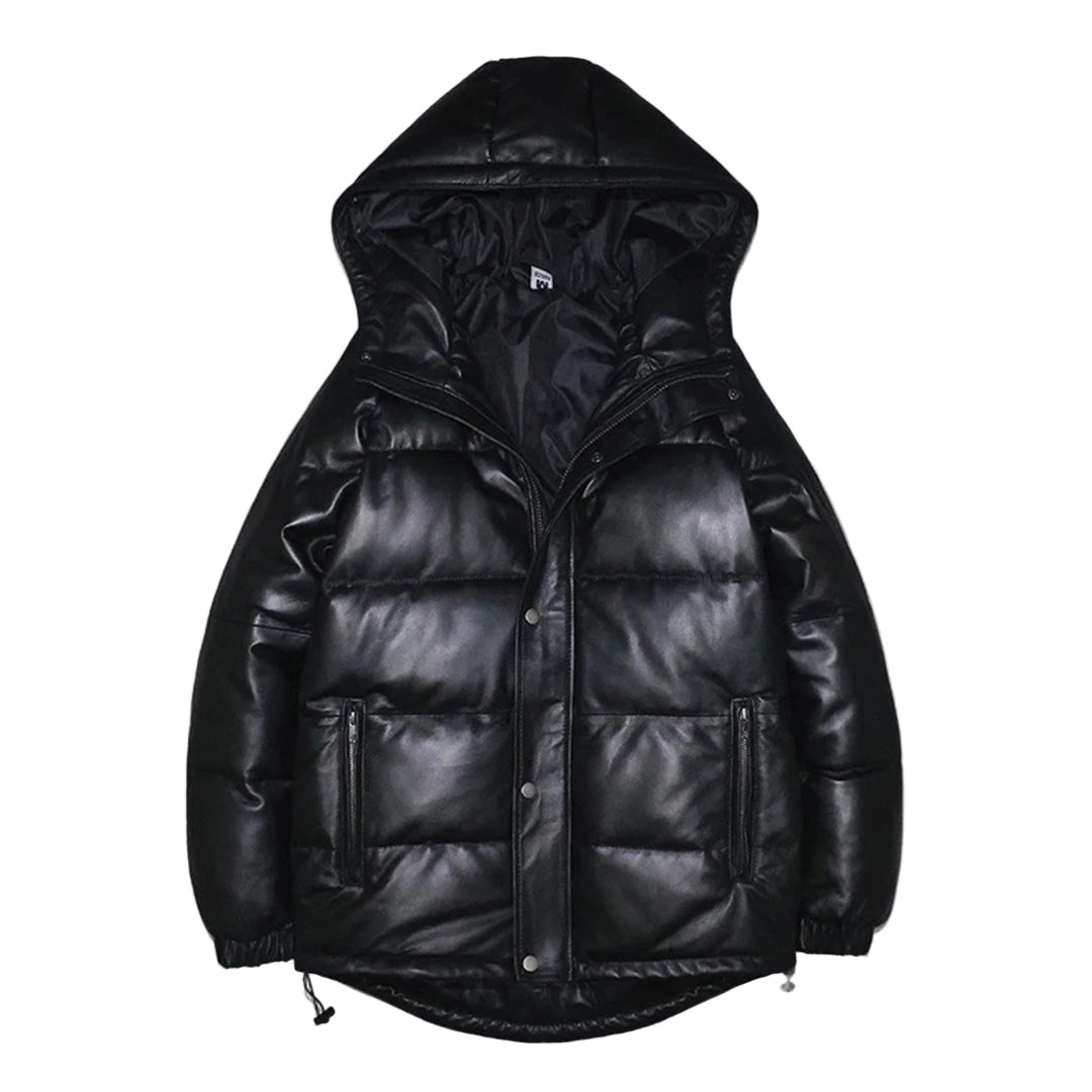 Solstice Leather Padded Coat - Wavlynn