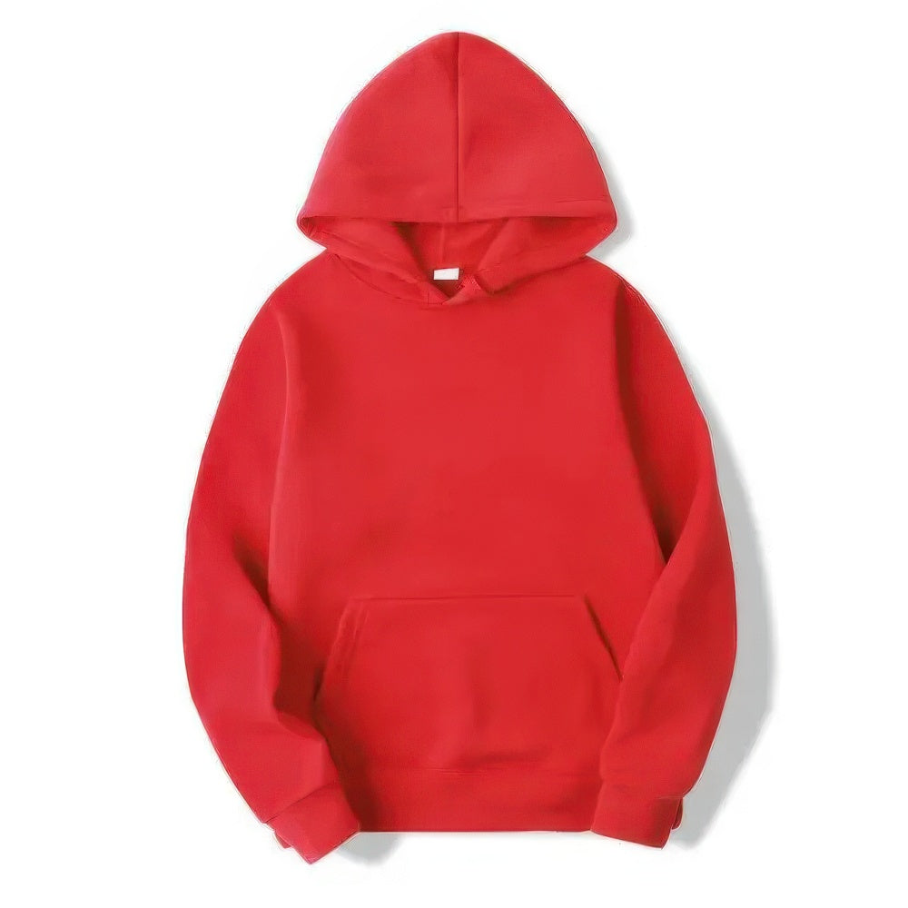 Ezra unisex basic hoodie in neutral tone, relaxed casual cut with adjustable drawstring hood