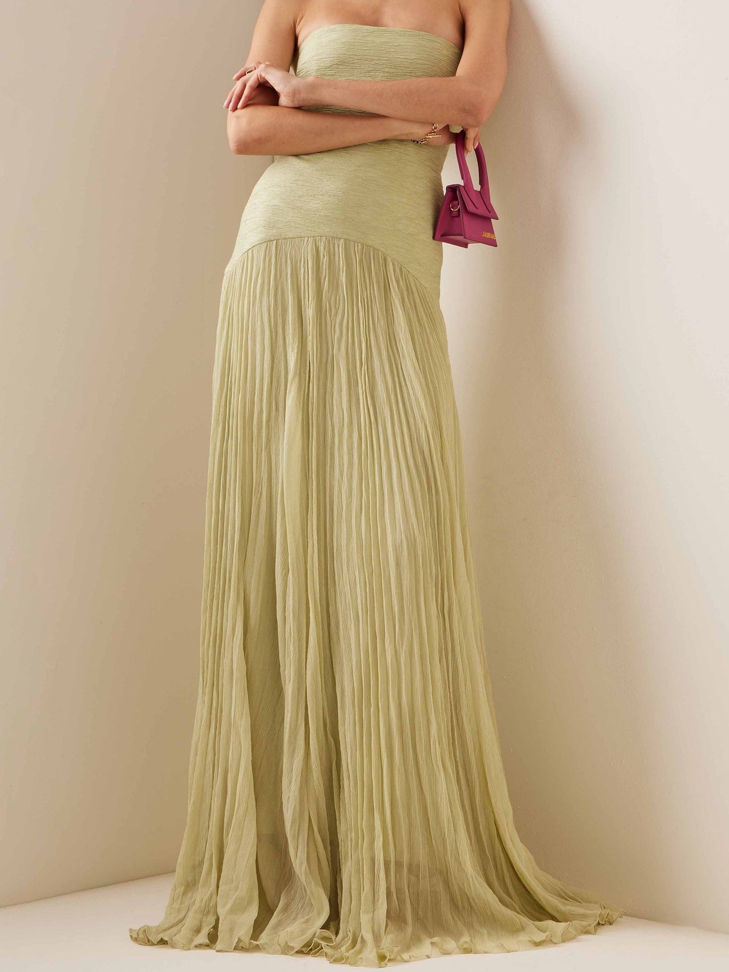 Blue off-shoulder maxi dress with splicing detail, sleeveless polyester mid-stretch evening gown