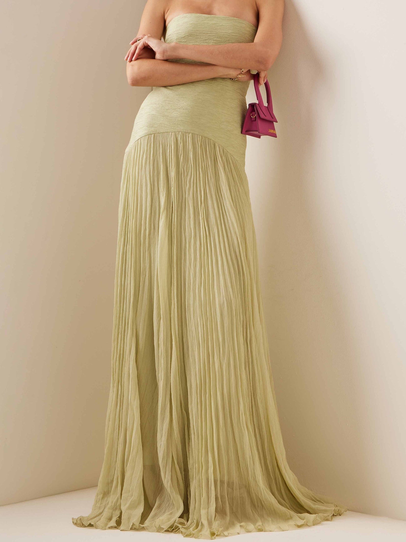 Blue off-shoulder maxi dress with splicing detail, sleeveless polyester mid-stretch evening gown