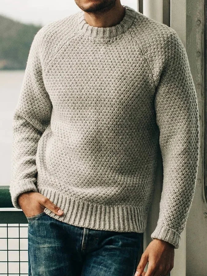 Arman men's Italian cotton sweater classic cut breathable premium knitwear everyday essential