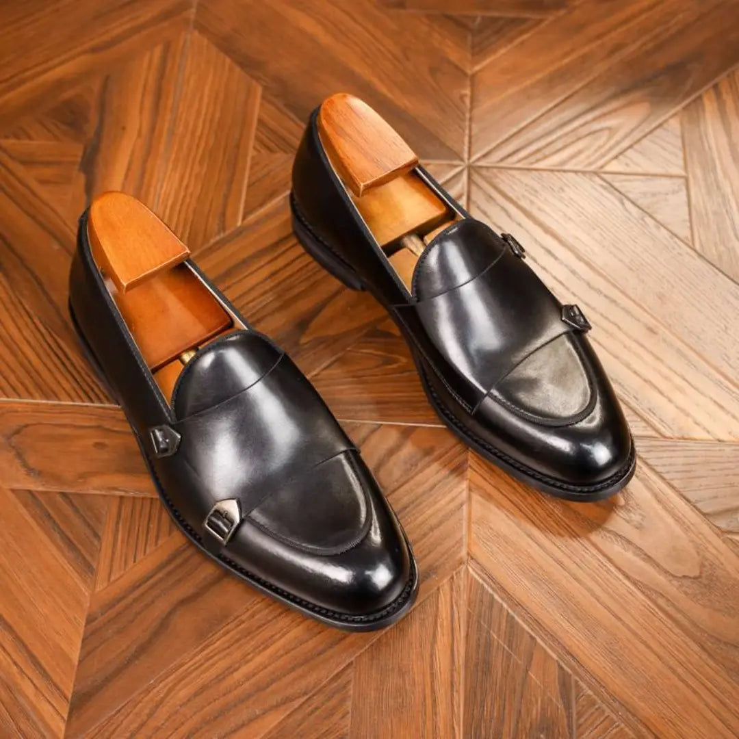 Brunello Pacciano brown handcrafted Italian leather loafers slip-on professional executive silhouette