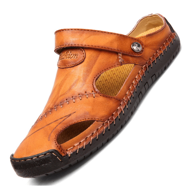 Men's ergonomic sandals with adjustable breathable straps for all-day comfort and arch support