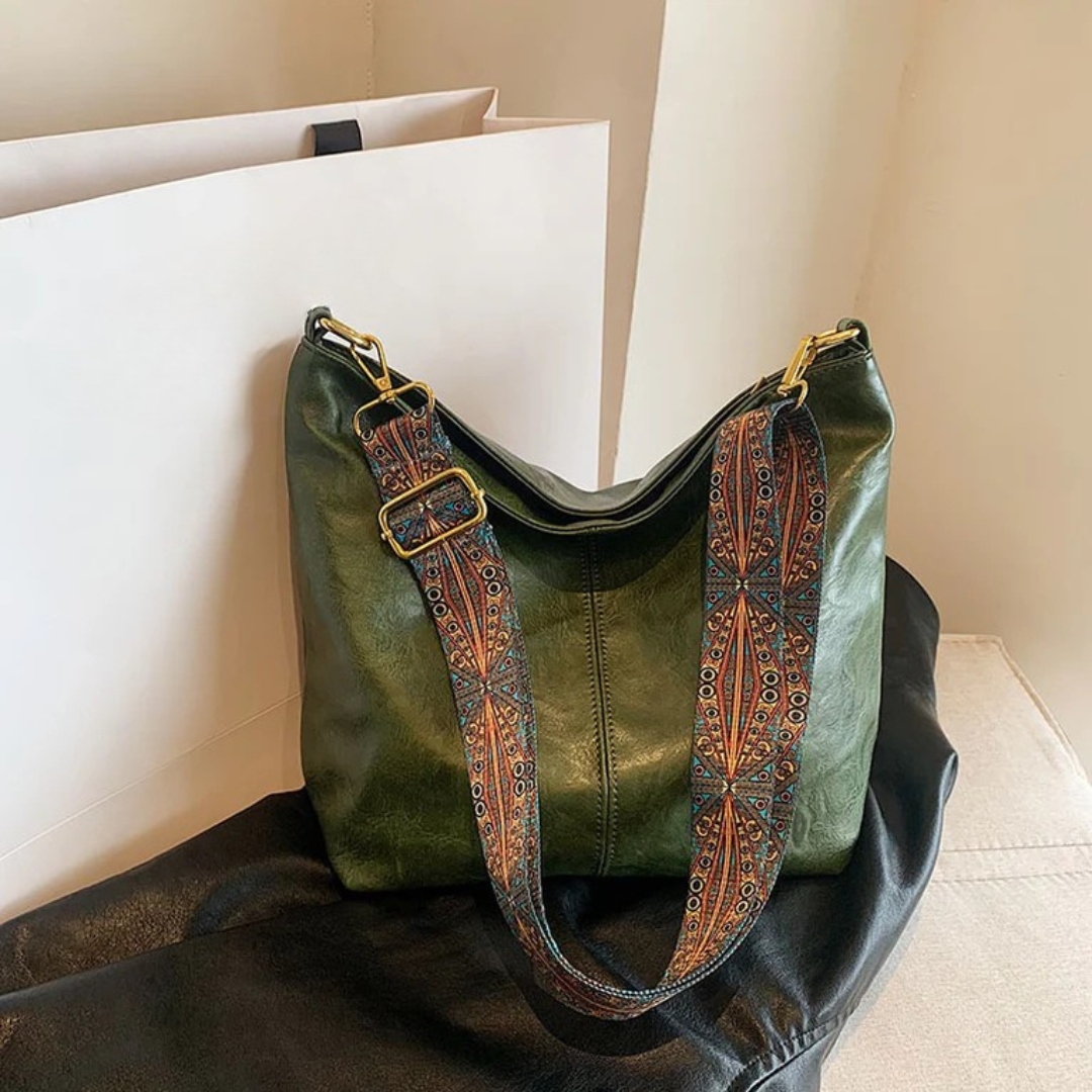Women's shoulder bag wide adjustable strap large interior pocket everyday versatile casual style