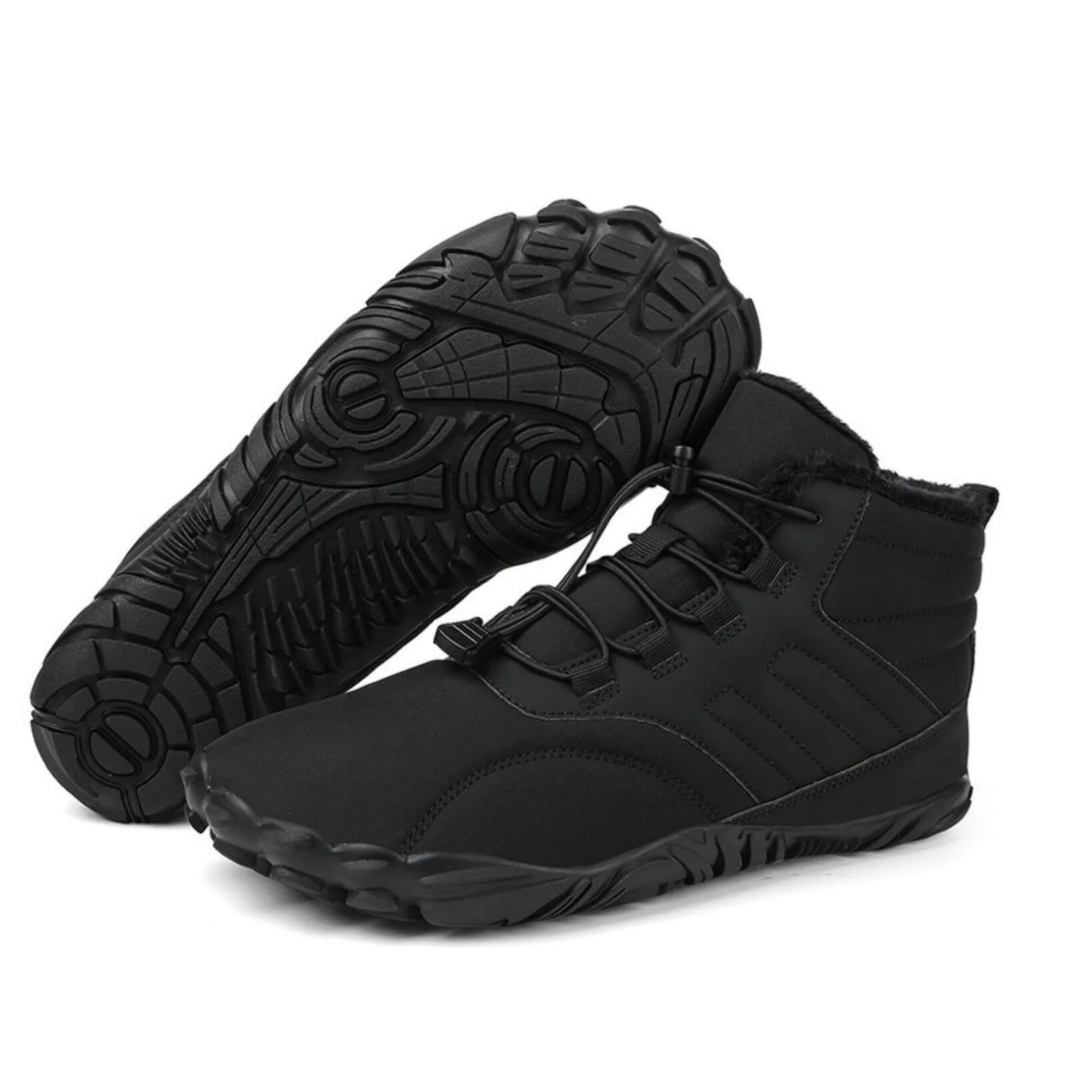 Urbann Vibe unisex winter barefoot shoes black flexible minimalist sole non-slip warm comfort