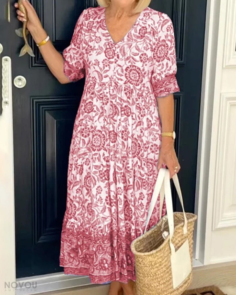 Women's elegant festive dress in luxurious fabric with flattering silhouette for special occasions