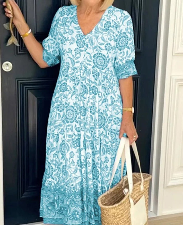 Women's elegant festive dress Eva in luxurious fabric with flattering silhouette for special occasions