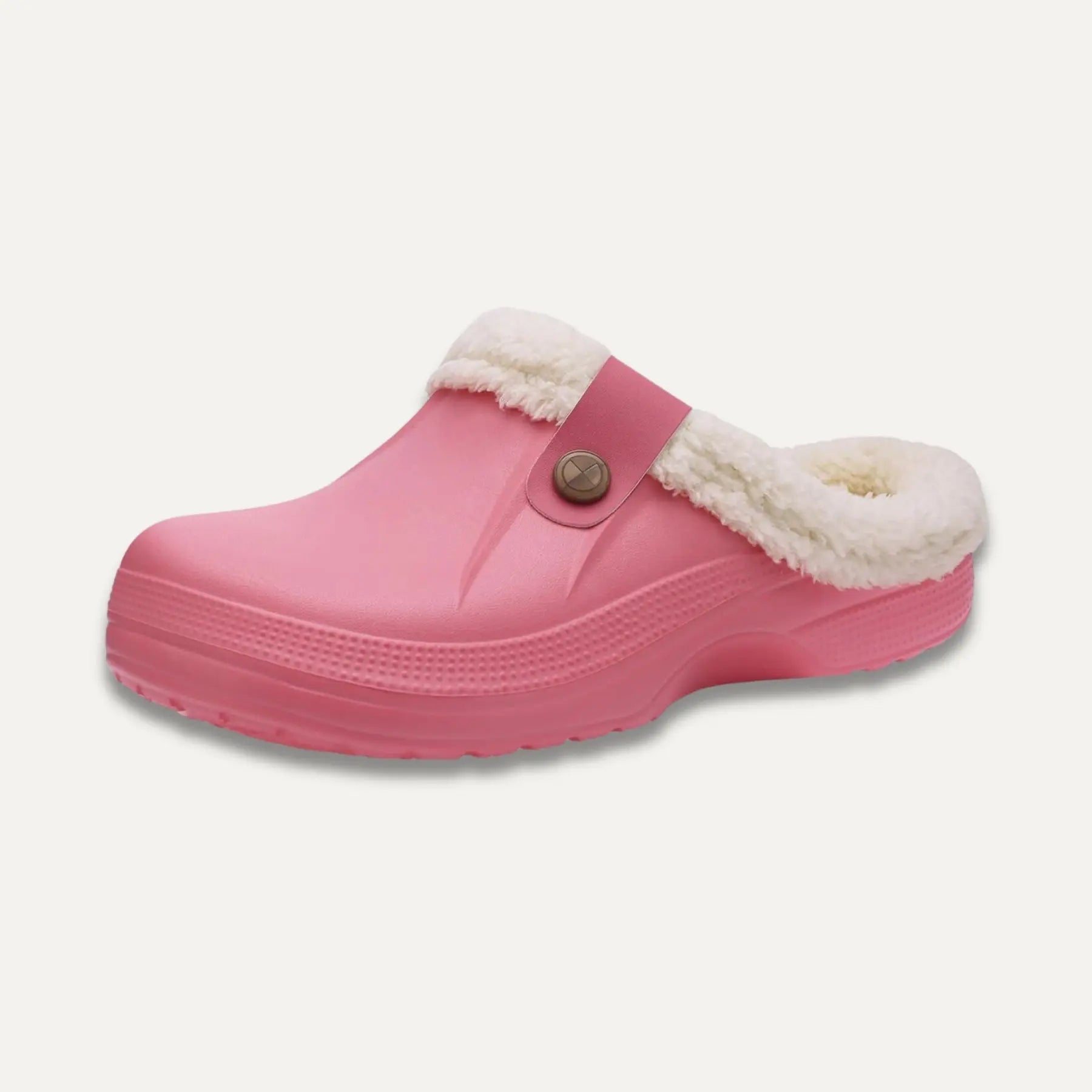 OrthoFuzz fuzzy clog mules slip-on design with wide ergonomic footbed and non-slip traction sole