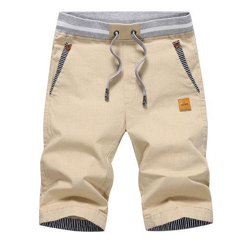Men's casual drawstring shorts straight fit lightweight cotton sporty everyday outdoor comfort
