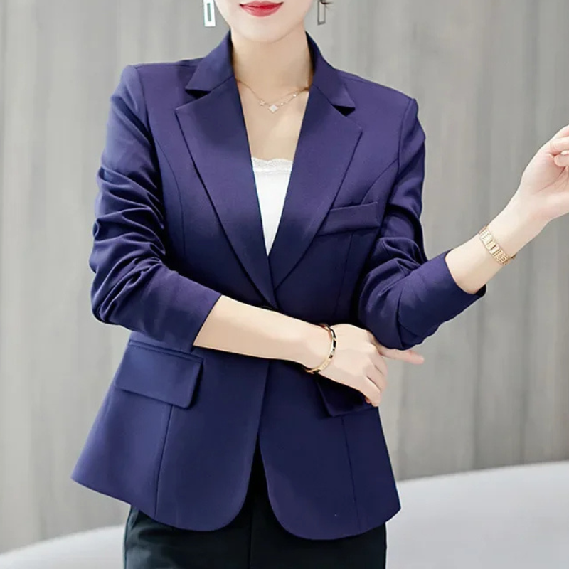 Lily women's structured single-breasted blazer tailored slim fit with minimalist office-ready design