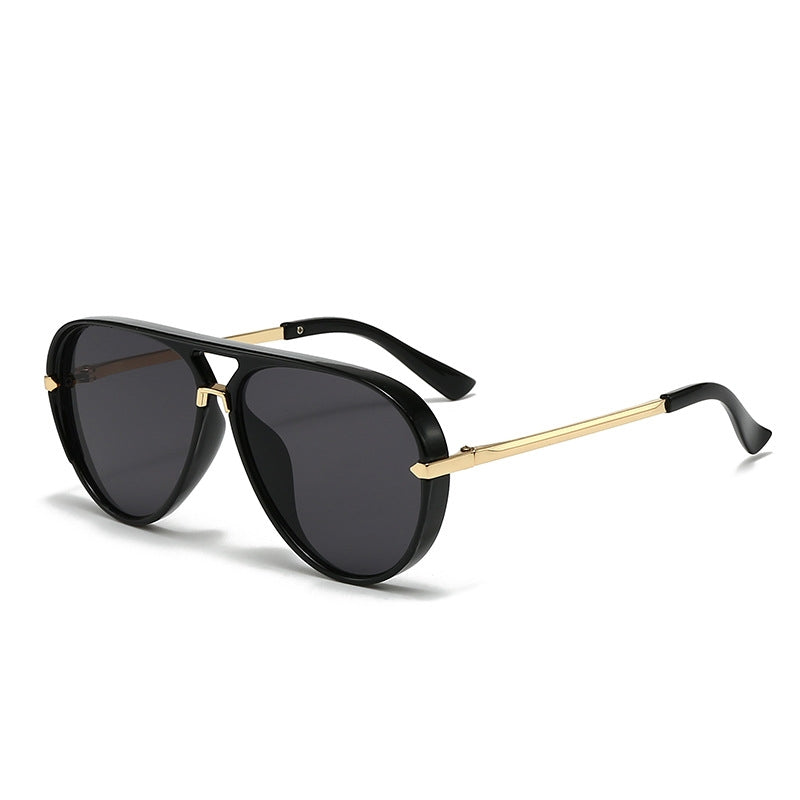70s aviator sunglasses gold-tone acetate frames gradient lenses authentic retro deadstock UV protection