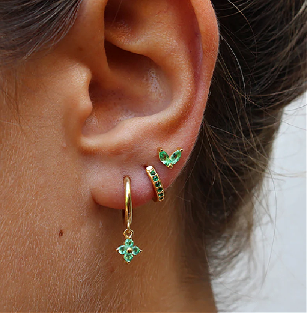 Sofie women's elegant earring set studs and hoops modern design versatile everyday jewelry duo